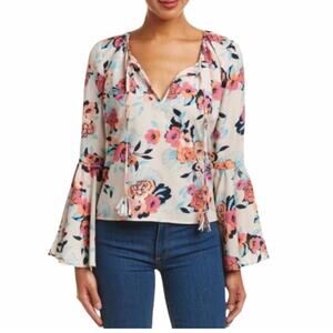 Yumi Kim Wunderlust Peonies Bloom Blouse Size Small
